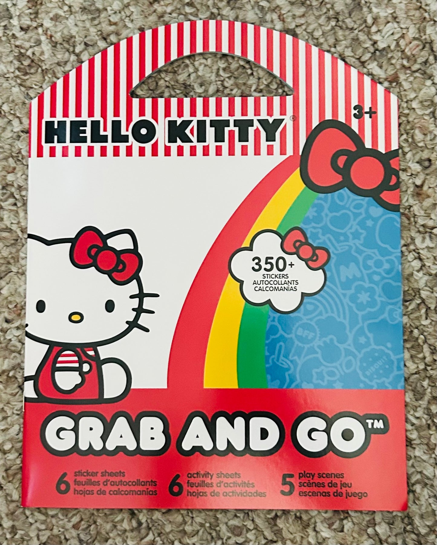 Hello Kitty Sticker Activity Set for Kids - Hello Kitty Grab and Go Bundle with Over 300 Hello Kitty Stickers and Activity Pages, Bookmark (Hello Kitty Gifts)