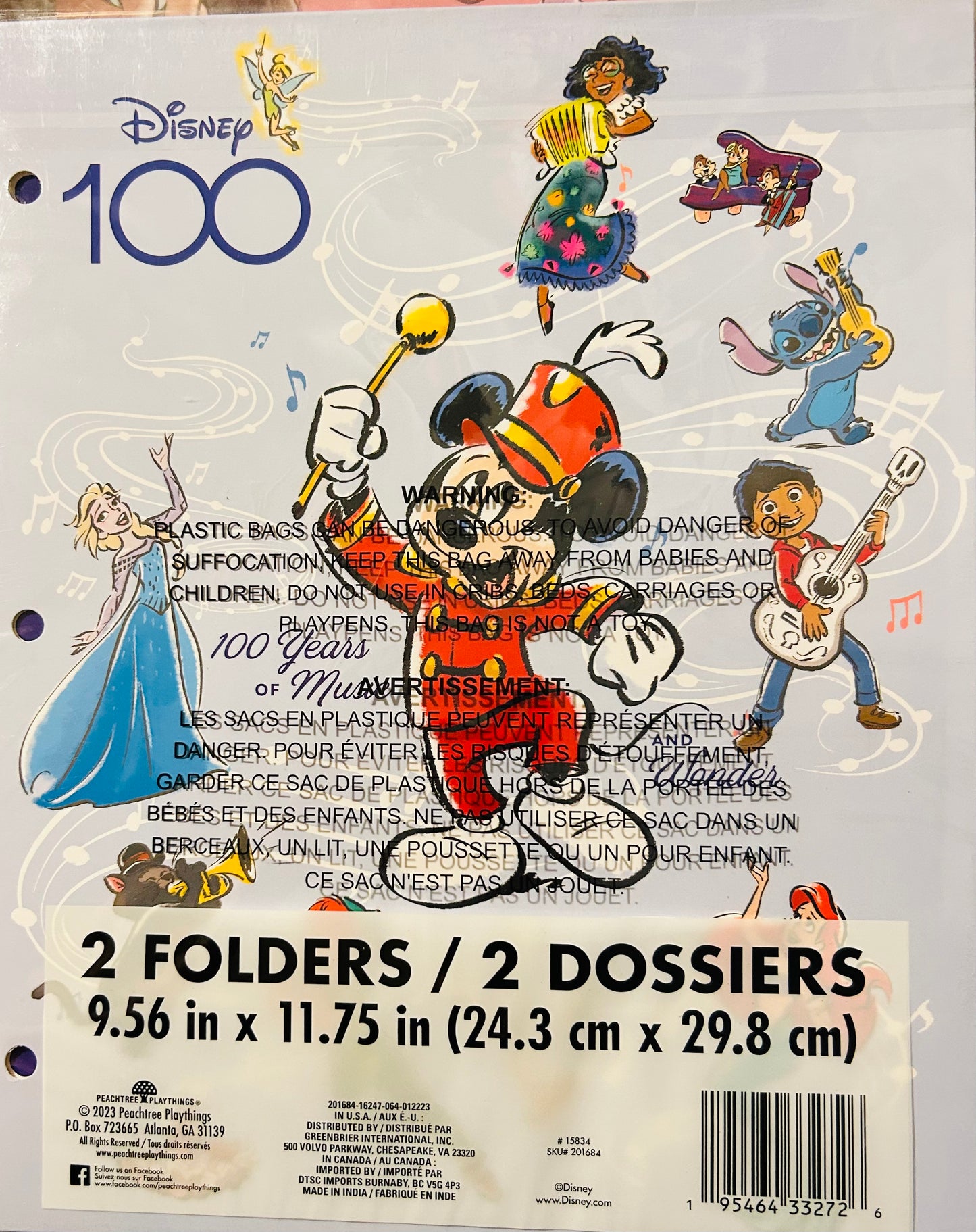 2 PACK FOLDERS MICKEY MOUSE