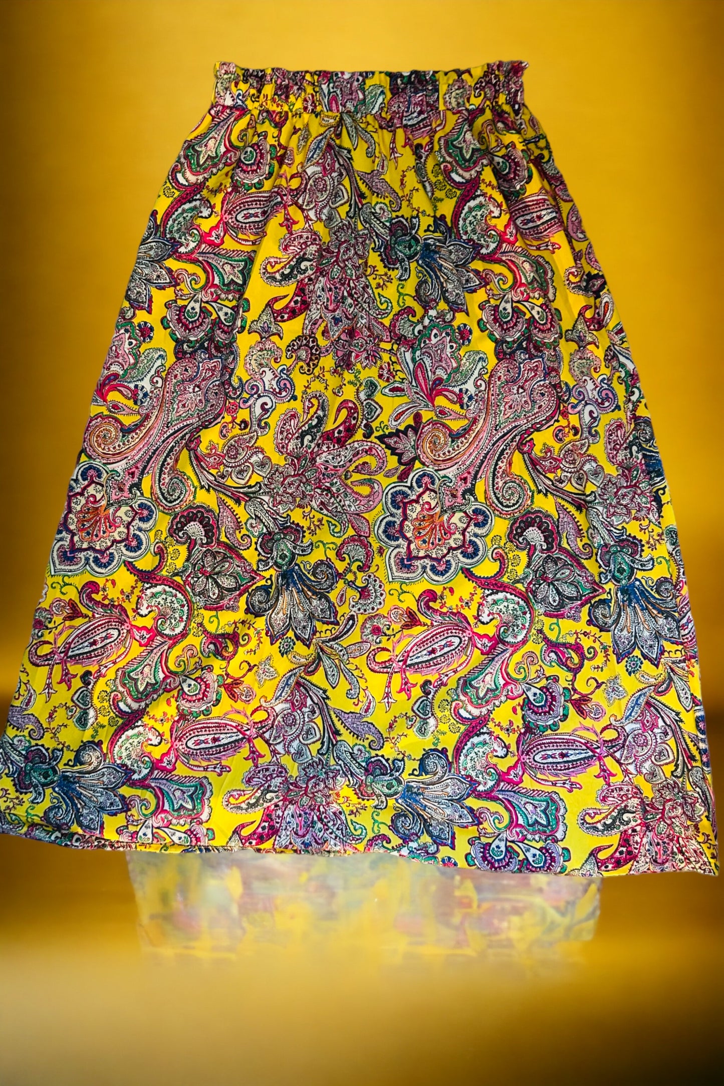 Women Maxi Skirt color Yellow