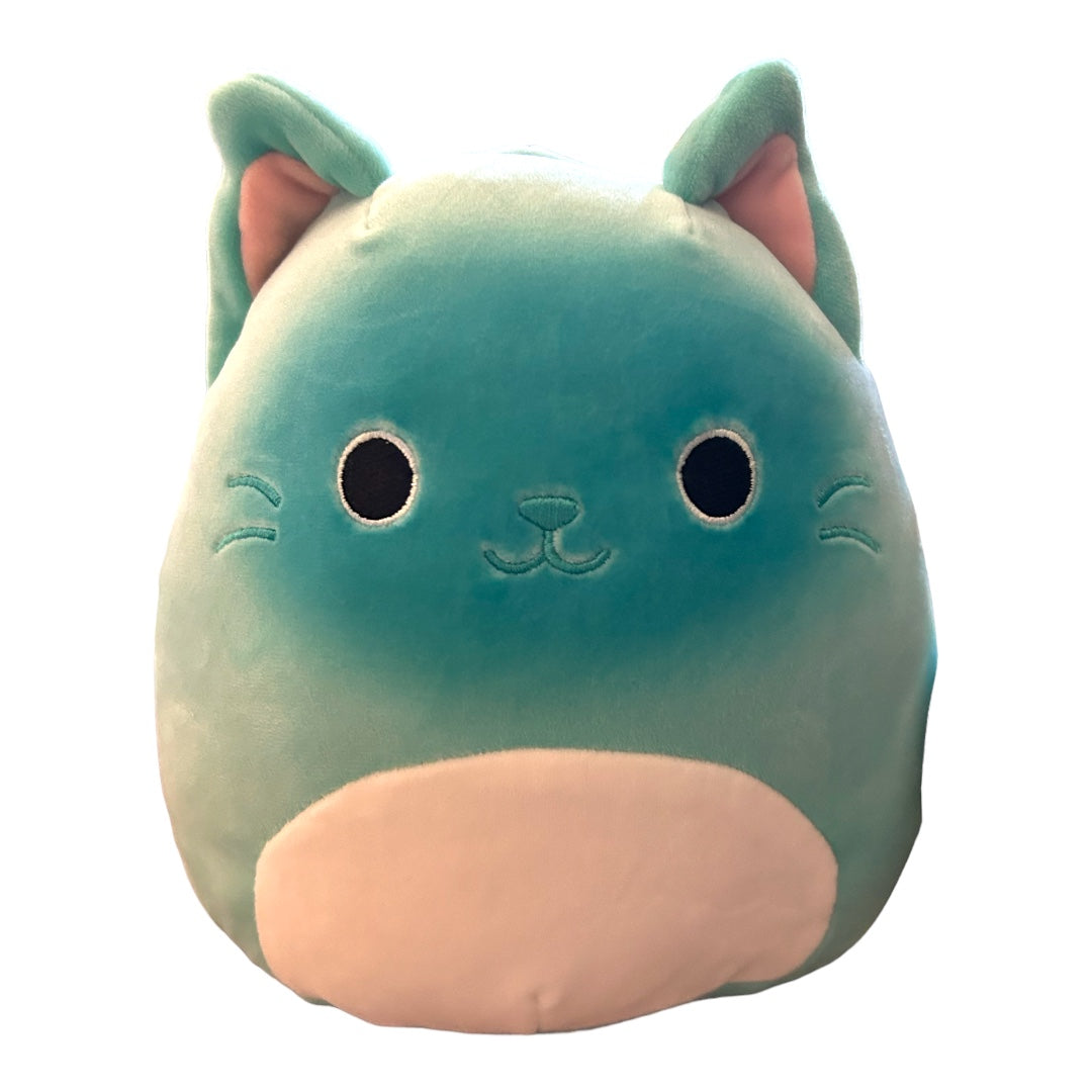 Squishmallows Sigrid The Blue Siamese 7-8" Bright Blue Cat. New w/Tags.
